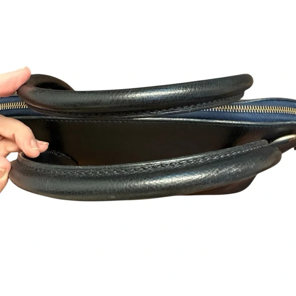 Elegant Vintage CELINE Navy Blue Bolide Top Handle Bag - Picture 4 of 15